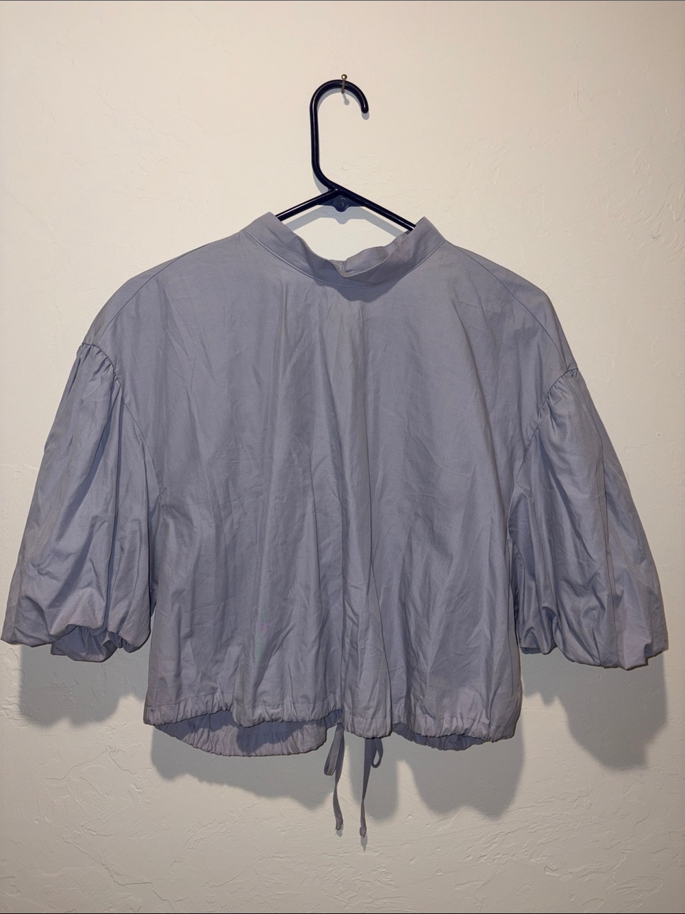 Anthropologie Lavender Puff-Sleeve Top